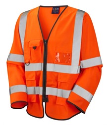 LEO WORKWEAR WRAFTON ISO 20471 Cl 3 Superior Sleeved Waistcoat